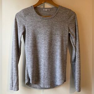 Dex Gray Long Sleeve Womens Small Top Shirt Heathered